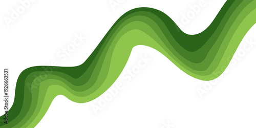 Modern abstract green background featuring soft layered waves and natural tones, ideal for sustainability branding, environmental themes, and website headers