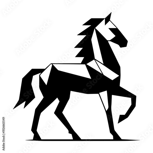Geometric Stylized Horse Logo