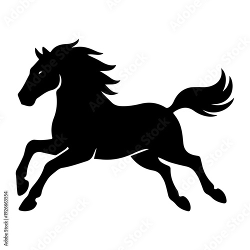Galloping Horse Silhouette Illustration