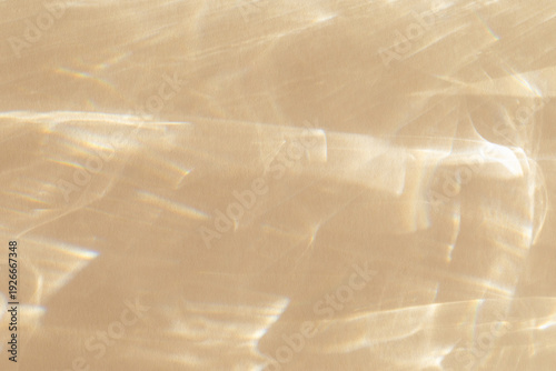 Abstract sunlight shadows background with flare and glare. Natural abstract aesthetic mockup with caustic effects for design and presentation.