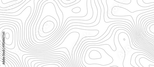 Geometric topographic map background with horizontal wave lines mountain relief texture. abstract geography illustration modern graphic design.