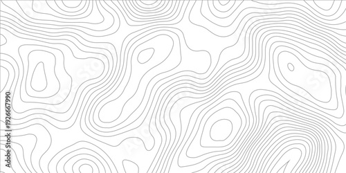 Geometric topographic map background with horizontal wave lines mountain relief texture. abstract geography illustration modern graphic design.