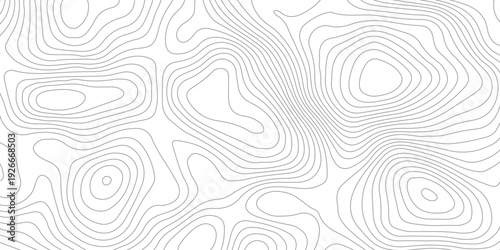 Geometric topographic map background with horizontal wave lines mountain relief texture. abstract geography illustration modern graphic design.