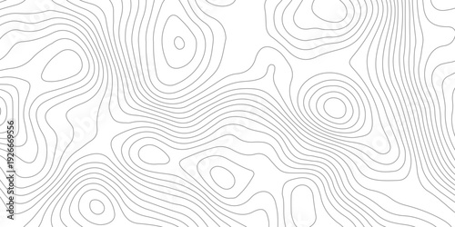 Geometric topographic map background with horizontal wave lines mountain relief texture. abstract geography illustration modern graphic design.