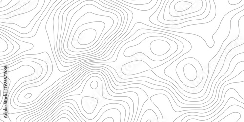 Geometric topographic map background with horizontal wave lines mountain relief texture. abstract geography illustration modern graphic design.