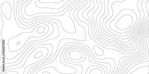 Modern topographical contour map background. topography wavy geometric lines relief surface pattern abstract vector illustration.