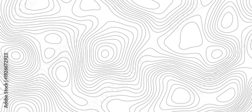 Modern topographical contour map background. topography wavy geometric lines relief surface pattern abstract vector illustration.