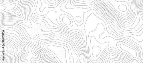 Modern topographical contour map background. topography wavy geometric lines relief surface pattern abstract vector illustration.