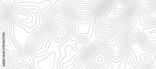 Modern topographical contour map background. topography wavy geometric lines relief surface pattern abstract vector illustration.