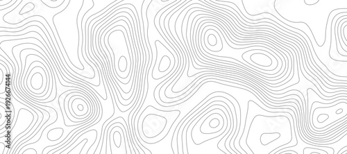 Modern topographical contour map background. topography wavy geometric lines relief surface pattern abstract vector illustration.
