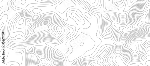 Modern topographical contour map background. topography wavy geometric lines relief surface pattern abstract vector illustration.