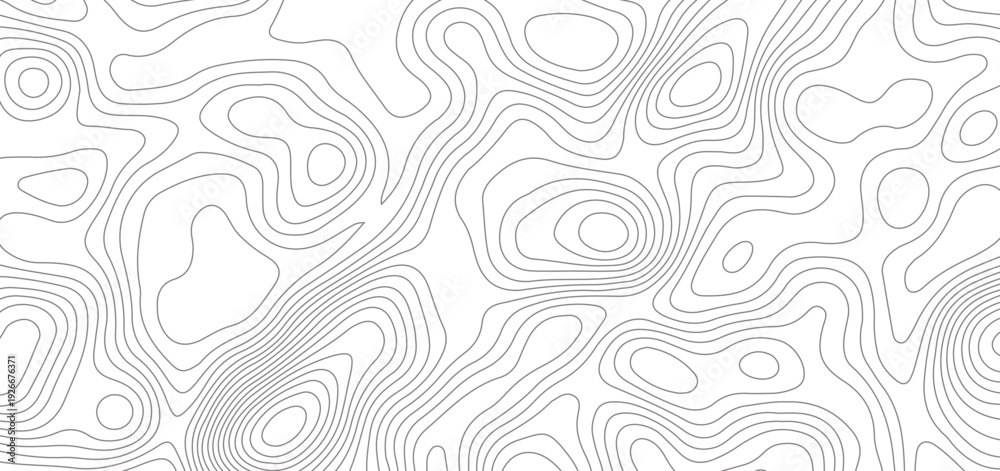 Fototapeta premium Modern topographical contour map background. topography wavy geometric lines relief surface pattern abstract vector illustration.