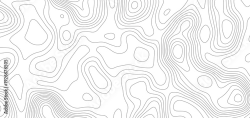 Modern topographical contour map background. topography wavy geometric lines relief surface pattern abstract vector illustration.