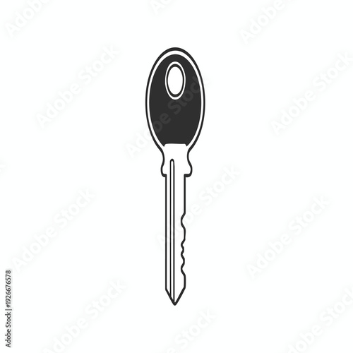 Close up of a Metal Key for Security and Access