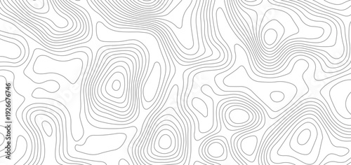 Modern topographical contour map background. topography wavy geometric lines relief surface pattern abstract vector illustration.