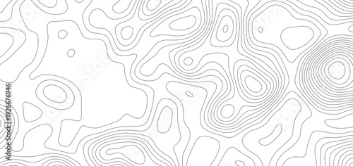 Modern topographical contour map background. topography wavy geometric lines relief surface pattern abstract vector illustration.