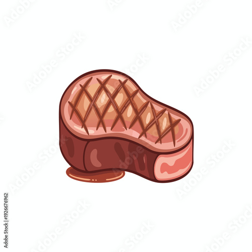 Juicy Grilled Steak Slice for Delicious Dining and Food Presentation