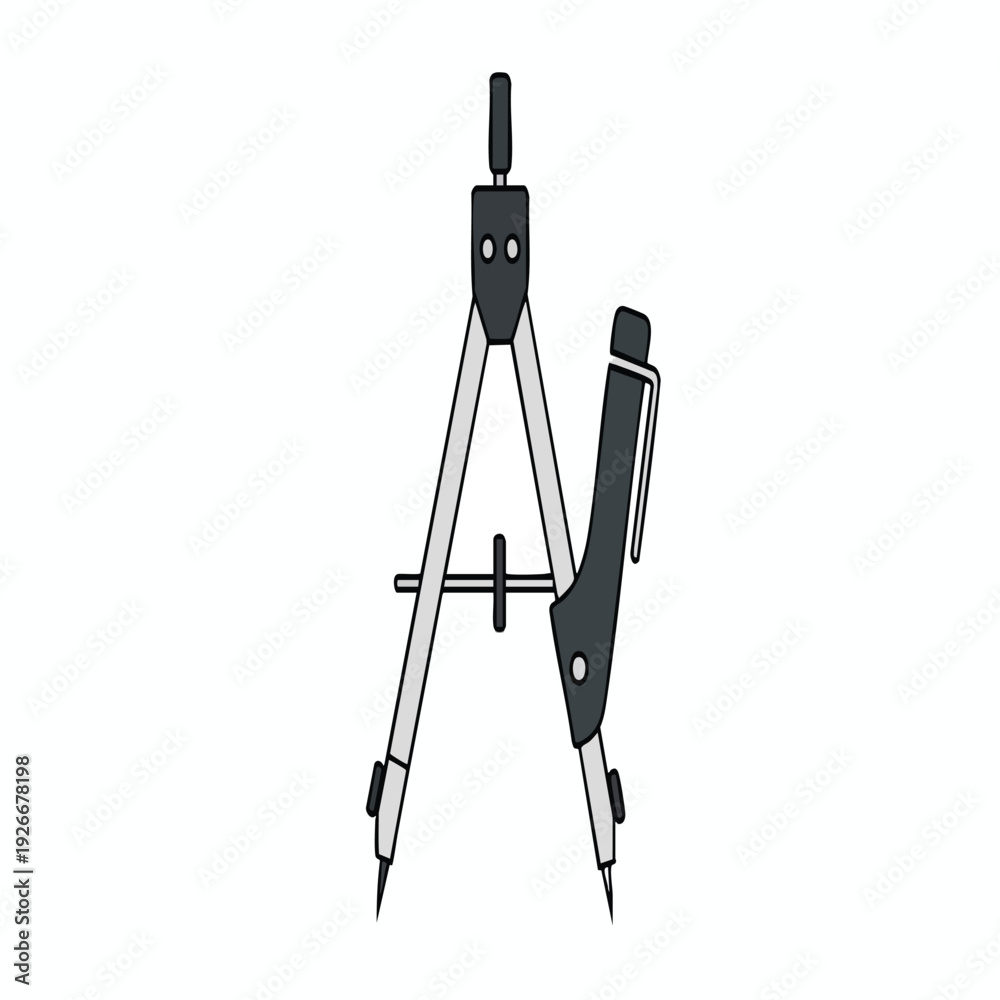 Obraz premium Professional Drawing Compass for Precise Craftsmanship and Artistic Design