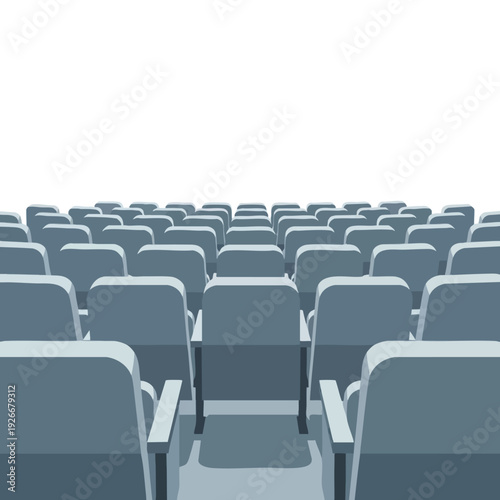 Empty Conference Room with Rows of Modern Seating for Events and Meetings