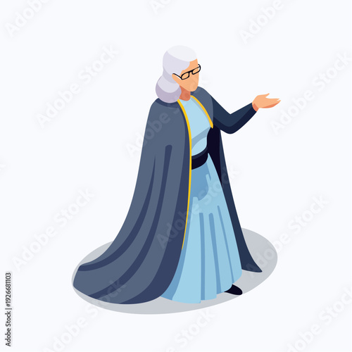 Magicienne cartoon – Personnage magique fantasy