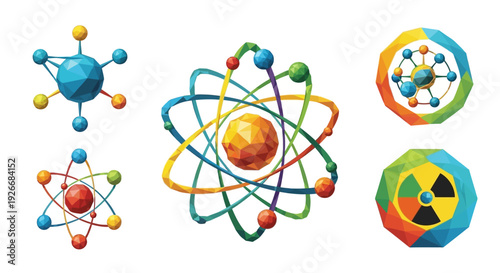 Polygonal atomic models illustrate concepts of nuclear structure and energy