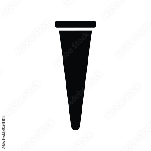 Lab Centrifuge Tube Silhouette Icon