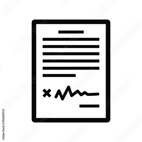 Medical Consent Form Silhouette Icon