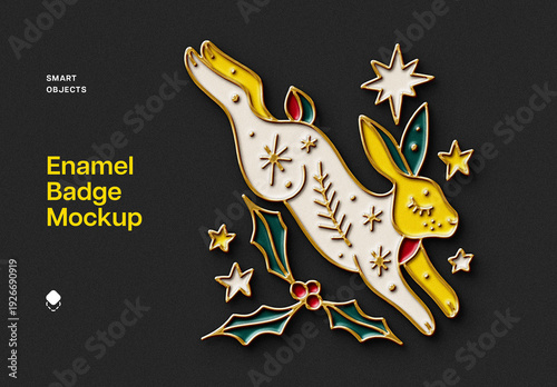 Enamel Badge Mockup