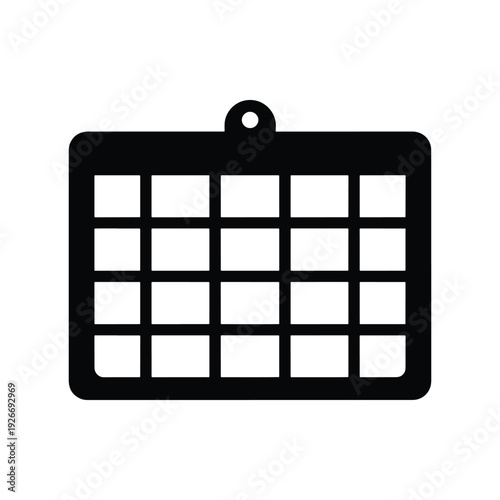 Medical Schedule Board Silhouette Icon