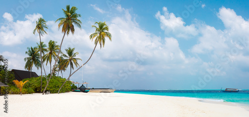 Fotografi Vacation summer holidays leisure background - sunny tropical Caribbean paradise