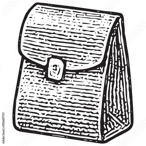 Vintage Postman Satchel Bag Vector for Postal Service Essentials