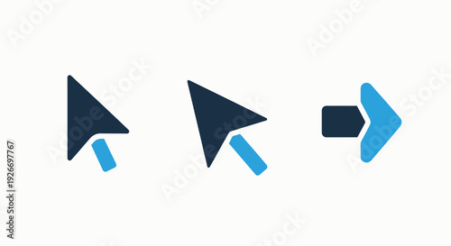 Cursor and Navigation Arrows Icons: Pointer, Selection, and Directional Movement for Digital Interfaces