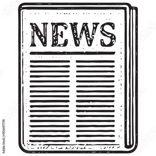 Vintage Newspaper Illustration for Postal Service and Mail Delivery