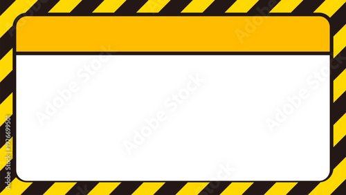 危険・警告のフレーム。テキストエリア。コピースペース。（Danger warning frame. Text area. Copy space.）
