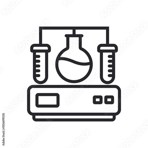 centrifugation  icons outline and Flat Style,transparent background