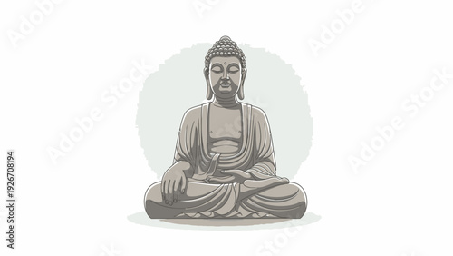 Sitting Buddha Statue Meditation Figurine.