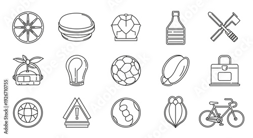 Collection of Simple Line Icons.