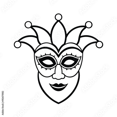 small carnival mask silhouette