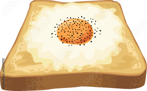 目玉焼きトースト