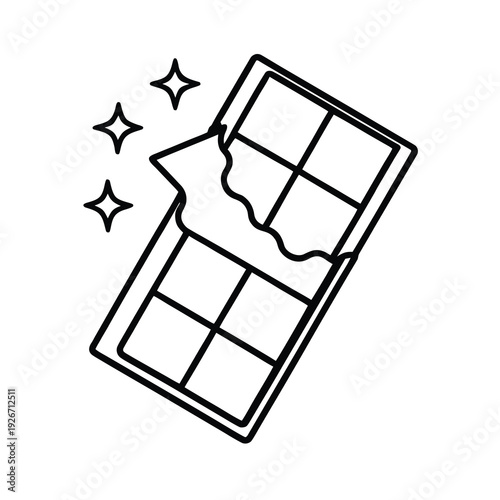 sparkly chocolate bar cut out