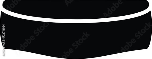 glute resistance band silhouette vector art illustration, black and white design