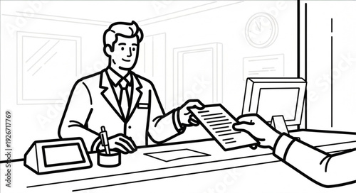 Doctor Handing Over Medical Documents.