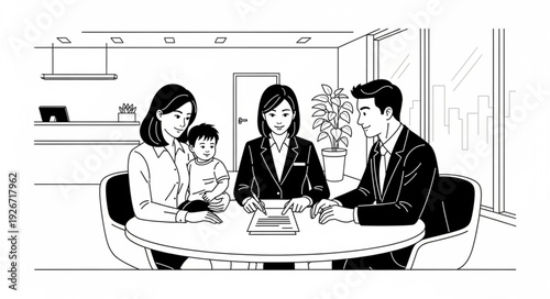 Family Business Meeting at Home.