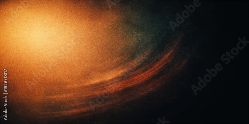 Abstract fiery space background with glowing smoke and flames