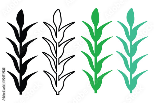 Set of Leaf icon colllection. Leaf symbol.