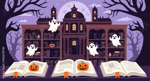Ghosts Haunting Old Library.