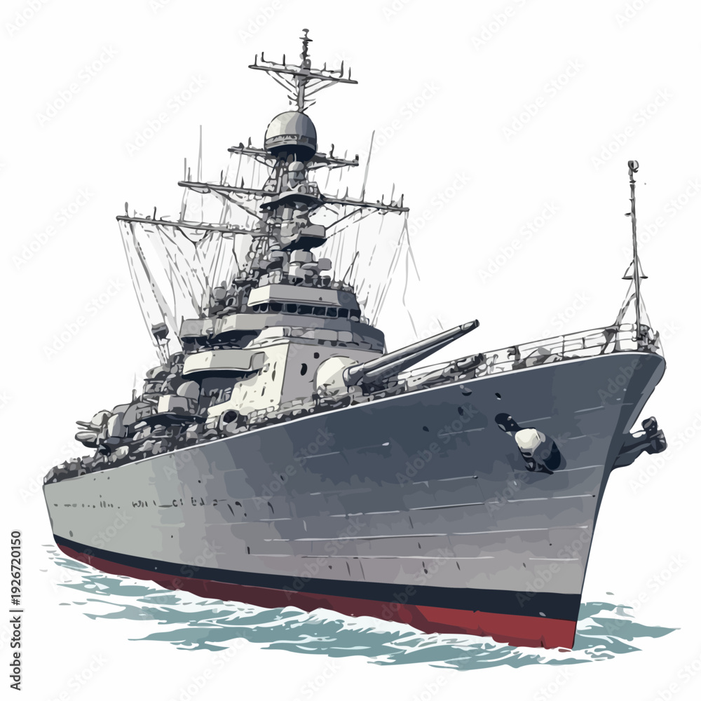 Fototapeta premium Warship Very Cool Design