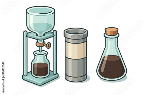 Laboratory filtration apparatus and chemical glassware set for scientific experiments
