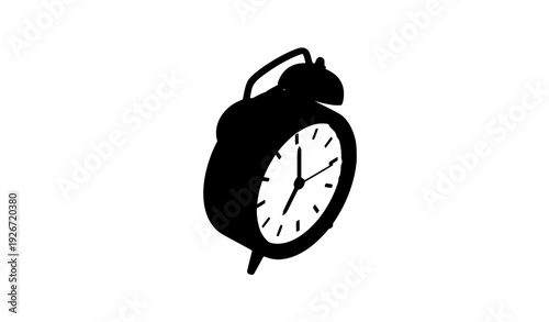 Isometric Vintage Purple Alarm Clock 3D Vector Illustration