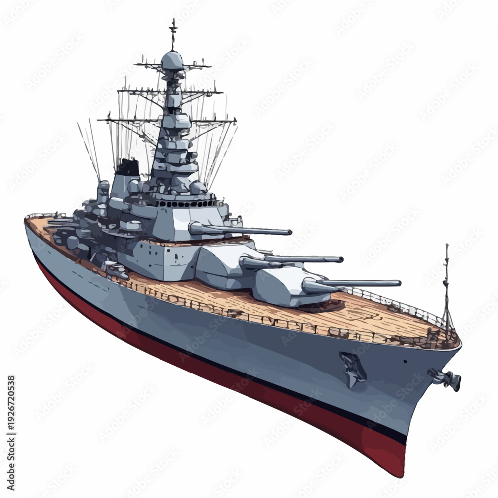 Naklejka premium Warship Very Cool Design